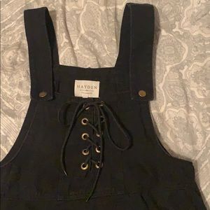 Black overall dress size small